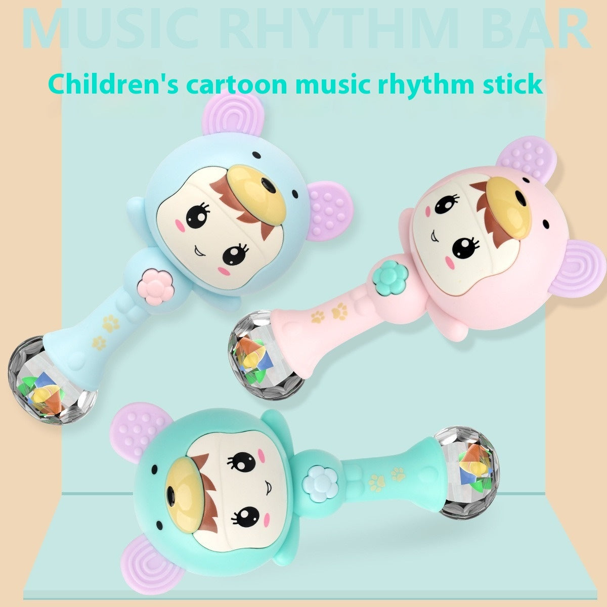 Children's Early Childhood Education Music Teether Sand Hammer Sticks Rattle