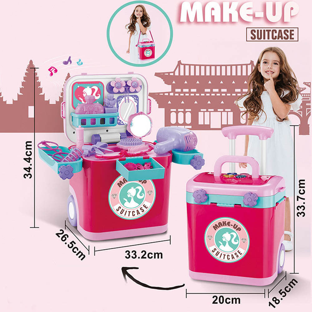Childrens Sound And Light Kitchen Tableware Barbecue Dessert Set Makeup Tools Trolley Box Doctor Toy
